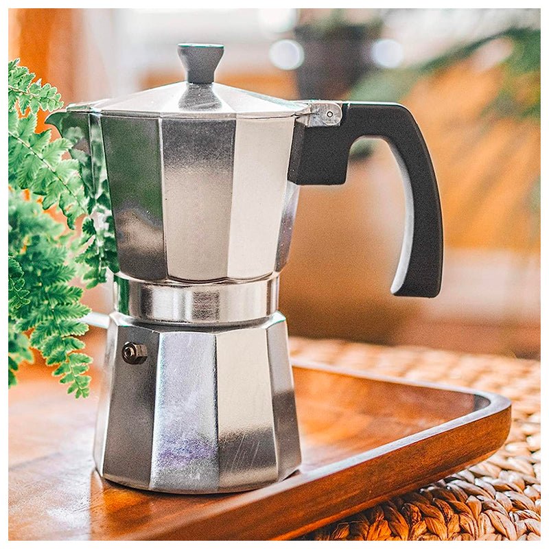 Cafetera Italiana 450ml 9 Tazas Espresso Acero Inoxidable - LhuaStore