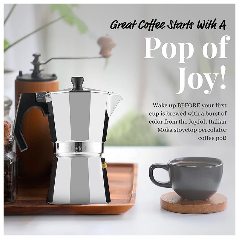 Cafetera Italiana 450ml 9 Tazas Espresso Acero Inoxidable - LhuaStore