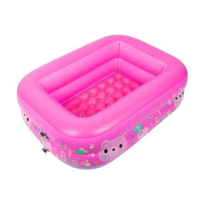 Piscina Inflable 1.2mts Rectangular Fondo Acolchada Colores