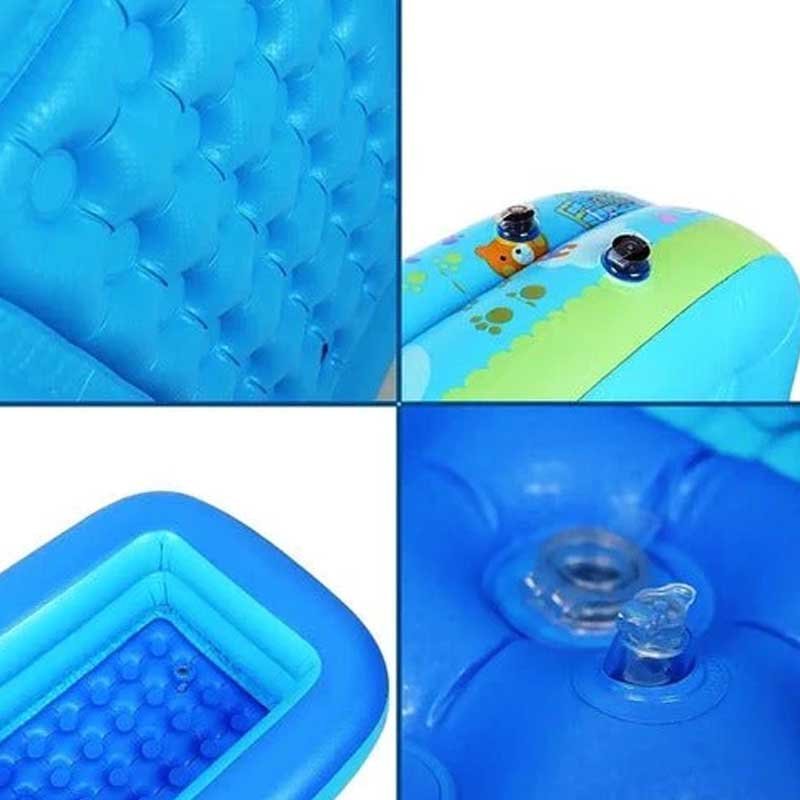 Piscina Inflable 1.2mts Rectangular Fondo Acolchada Colores