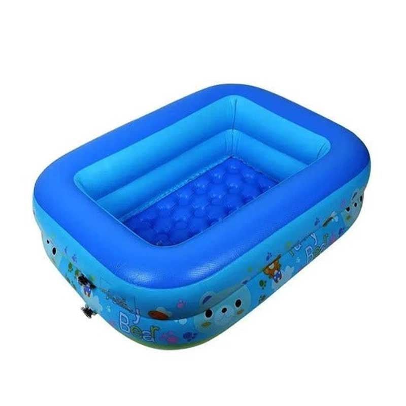 Piscina Inflable 1.2mts Rectangular Fondo Acolchada Colores