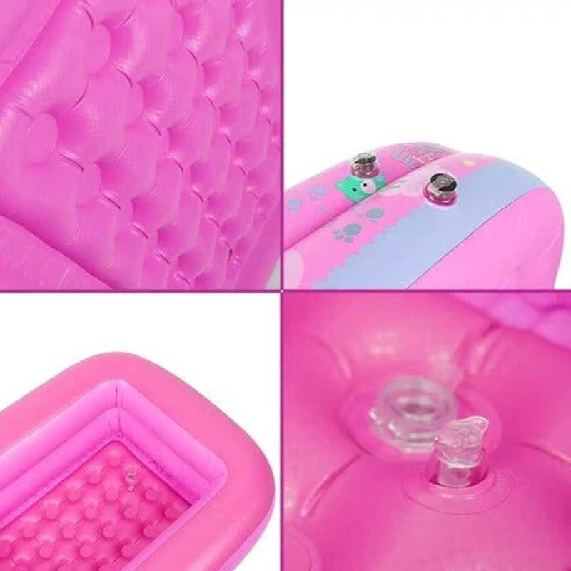 Piscina Inflable 1.2mts Rectangular Fondo Acolchada Colores