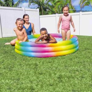 Piscina Inflable Rainbow 3 Anillos 110cm Verano Niños