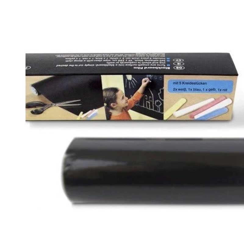 Pizarra Sticker Negro Vinilo + Tizas Surtidas