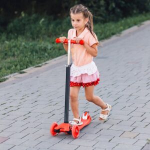 Scooter Monopatín Ruedas Led Niñ@s Regulable Rosado