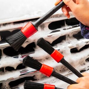 Set 5 Brochas Cepillos Limpieza Detallada Detailing Auto