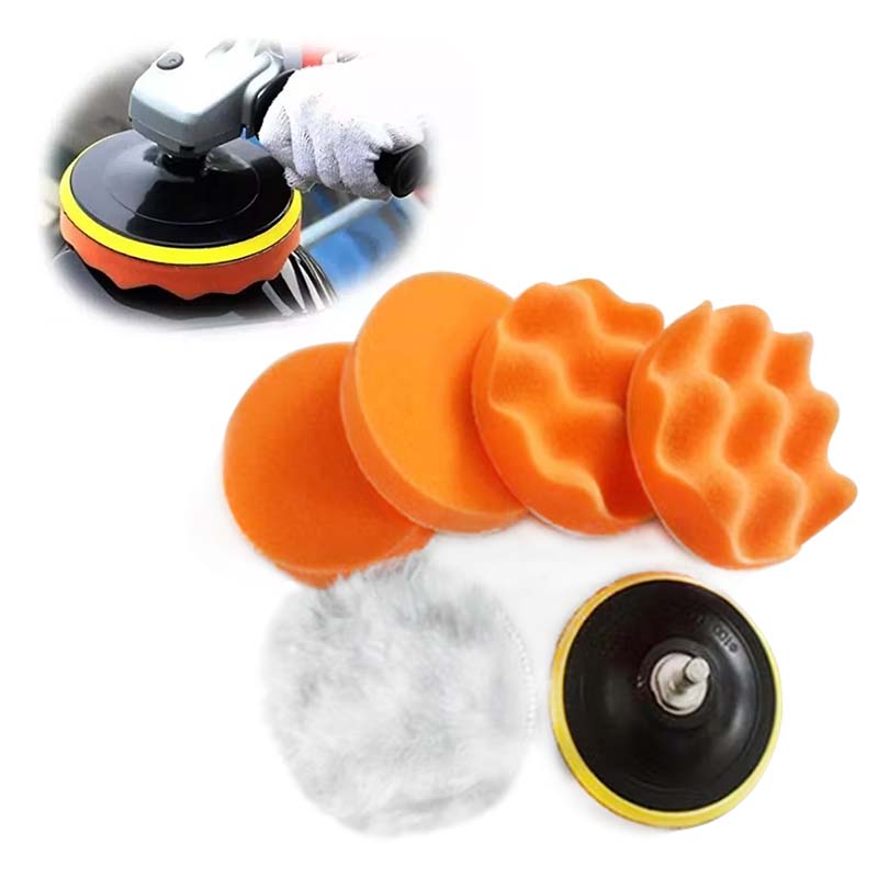 Set 7 Accesorios Discos Esponjas Pulir Pulidoras Auto