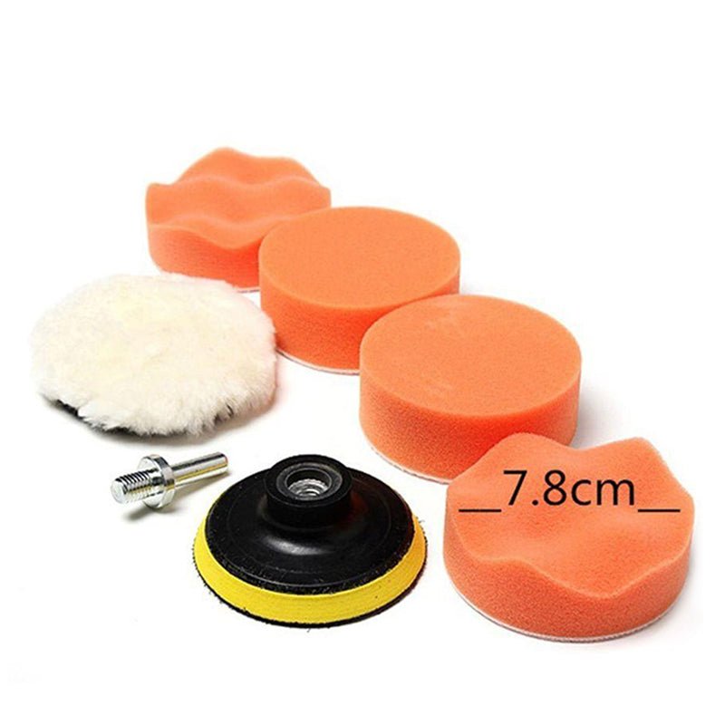 Set 7 Accesorios Discos Esponjas Pulir Pulidoras Auto