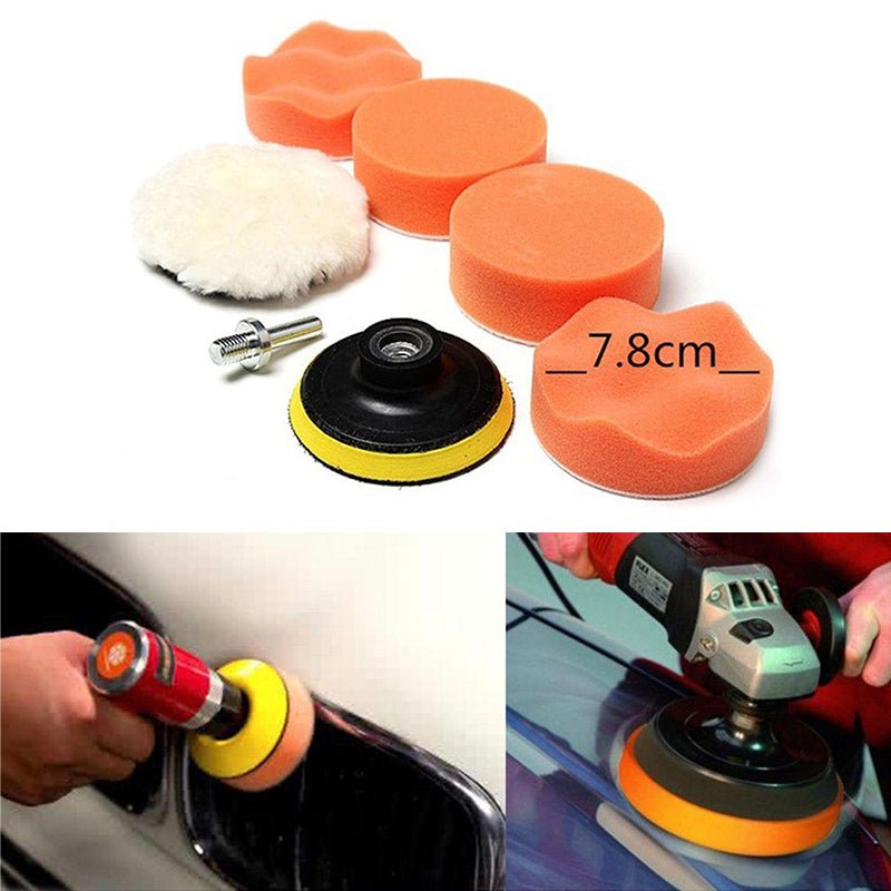 Set 7 Accesorios Discos Esponjas Pulir Pulidoras Auto