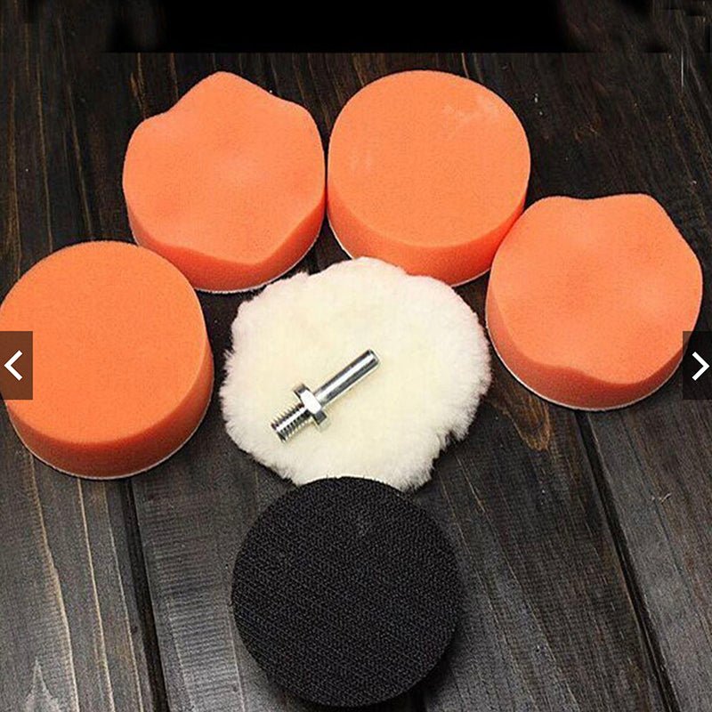 Set 7 Accesorios Discos Esponjas Pulir Pulidoras Auto