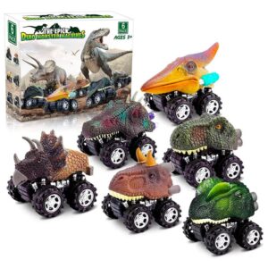 Set de Juego 6 Autos Dinosaurio A Friccion Juguete Niños