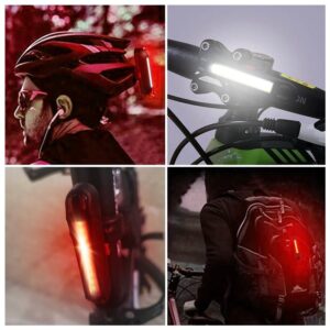 Set De Luces Led Delantera Y Trasera Para Bicicleta Recargable Impermeable