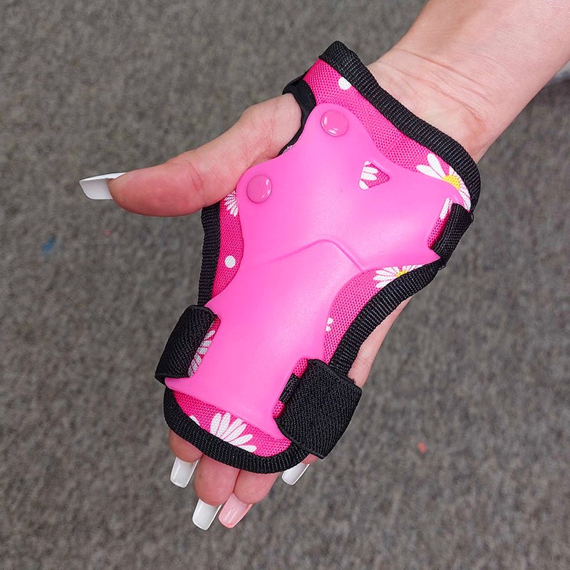 Set De Protección Rosado Niñas Codera Rodillera Muñequera