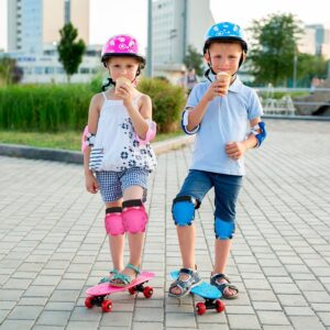 Set De Protección Rosado Niñas Codera Rodillera Muñequera
