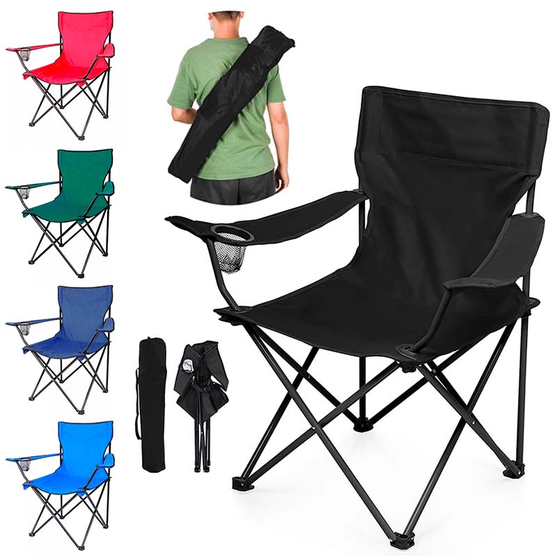 Silla De Playa Camping Picnic Pesca Plegable Con Portavaso
