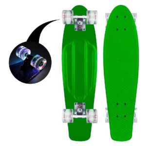 Skate Penny Patineta Verde Ruedas Led Niños