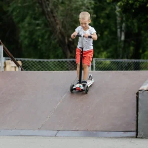 Scooter Monopatin Rupu Graffiti Naranja Niños Regulable Rueda Led
