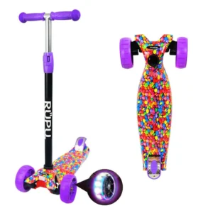 Scooter Monopatin Rupu Dulces Niñas Regulable Ruedas Led